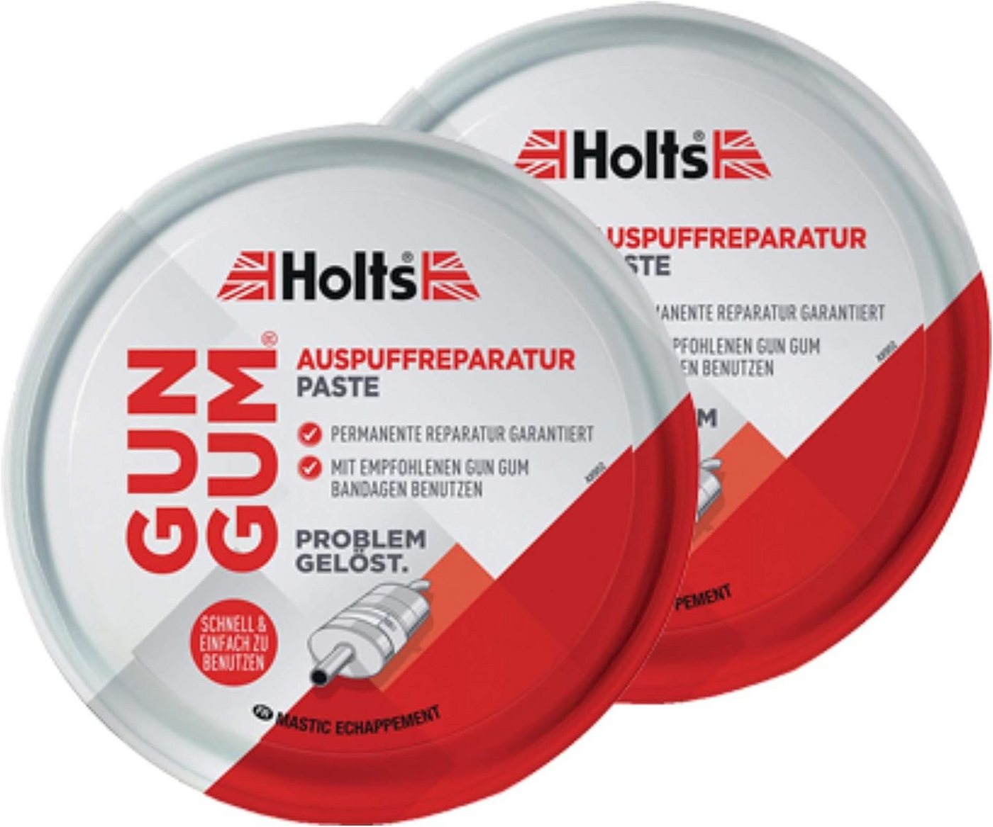 Holts Reparaturmasse Gun Gum Auspuff Reparatur Paste Dichtmasse 200g gasdicht, (2-tlg), gasdicht von Holts