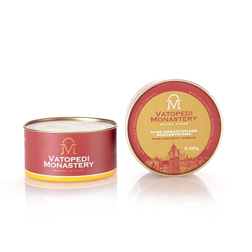 Reine Kloster-Weihrauch vom Berg Athos mit authentischem traditionellem Rezept, 100 g (Bernstein) von VATOPEDI MONASTERY