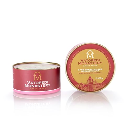 Reine Kloster-Weihrauch vom Berg Athos mit authentischem traditionellem Rezept, 100 g (Rose) von VATOPEDI MONASTERY