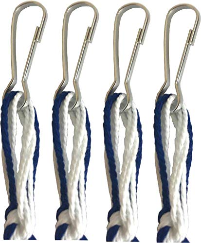 Holy Land Market Tzitzits 4er Set - Weiß mit blauem Faden, Messianische Quasten mit Haken zum Aufhängen, Königsblau von Holy Land Market