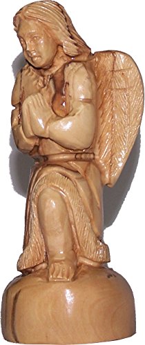 Kleiner betender Engel – geschnitzt in Olivenholz (13,5 cm) von Holy Land Market