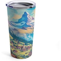 Mountain Tumbler 20Oz, Stahlbecher, Skinny Tumbler, Becher Mit Deckel, Becher, Kaffeebecher, Isolierter Thermosbecher, Steel Cup von GrailCups