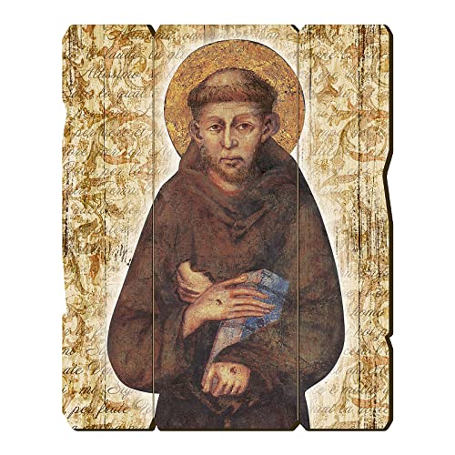 Bild aus Holz Franz von Assisi von Holyart