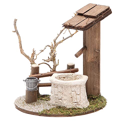 Brunnen mit Bäumchen 10x7x11cm für Krippe von Holyart