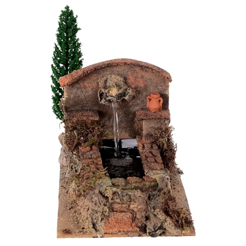 Holyart Brunnen mit Baum für Krippe, 15x10x20 cm von Holyart