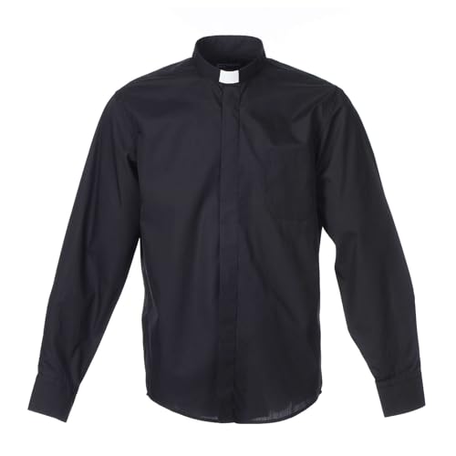 Collarhemd mit Langarm aus Baumwoll-Polyester-Mischgewebe in der Farbe Schwarz Cococler, 41 cm - 16 inc. - L Collarhemd mit Langarm aus Baumwoll-Polyester-Mischgewebe in der Farbe Schwarz Cococler, 41 cm - 16 inc. - L von Holyart