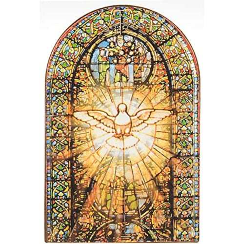 Druckbild Heiliger Geist abgerundet buntes Glasfenster Druckbild Heiliger Geist abgerundet buntes Glasfenster von Holyart