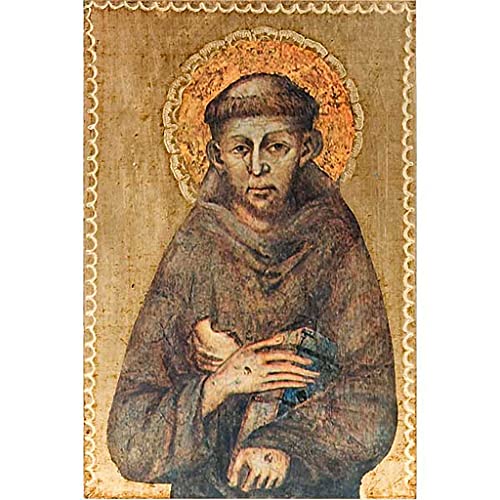 Druckbild auf Holz Franz von Assisi von Holyart