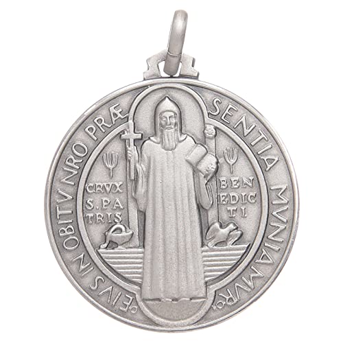 Holyart Benedikt Medaille Silber 925, 14 mm (0.55 inc.) von Holyart