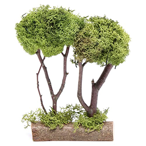 Holyart Doppel-Bäume aus Flechten 20x15x5 cm für DIY-Krippe von Holyart