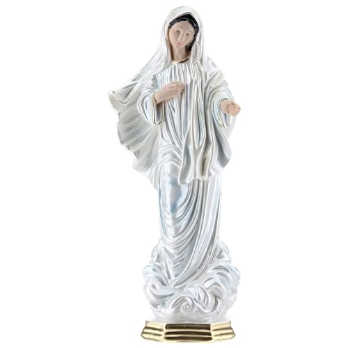 Holyart Gottesmutter von Medjugorje 35cm perlmuttartigen Gips von Holyart