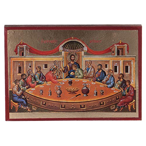 Holyart Griechische Ikone gedruckt, letztes Abendmahl, 15x10 cm Holyart Griechische Ikone gedruckt, letztes Abendmahl, 15x10 cm von Holyart