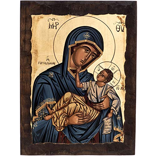 Holyart Griechische Siebdruck Ikone Gottesmutter Eleusa., 20 x 26 cm (7.88 x 10.24 inc.) von Holyart