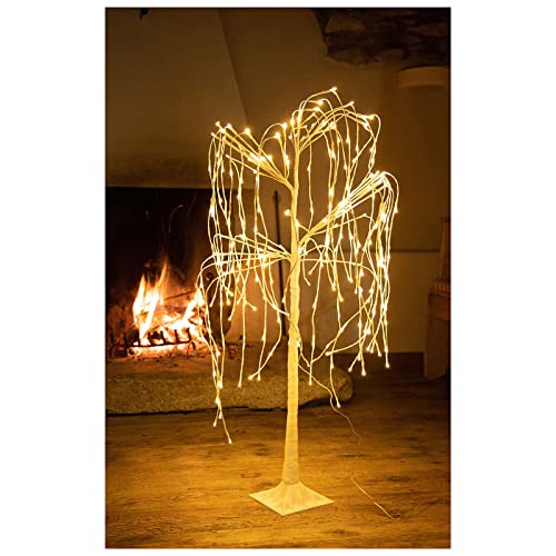 Holyart Led Lichterbaum 120cm 240 LEDs Trauerweide warmweiss Aussengebrauch von Holyart
