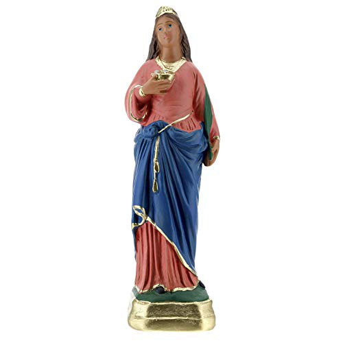 Statue aus Gips Heilige Lucia handbemalt von Arte Barsanti, 30 cm von Holyart