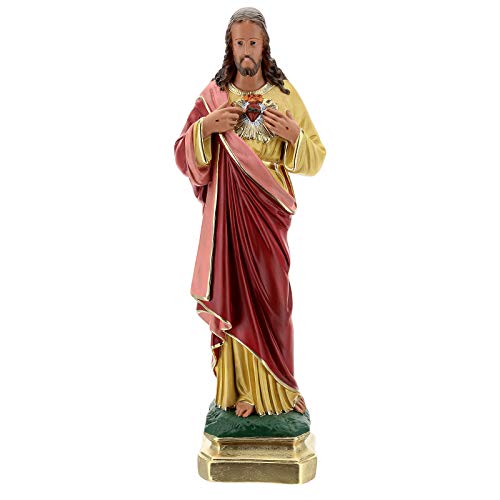Holyart Statue aus Gips Heiligstes Herz Jesu von Arte Barsanti, 50 cm von Holyart