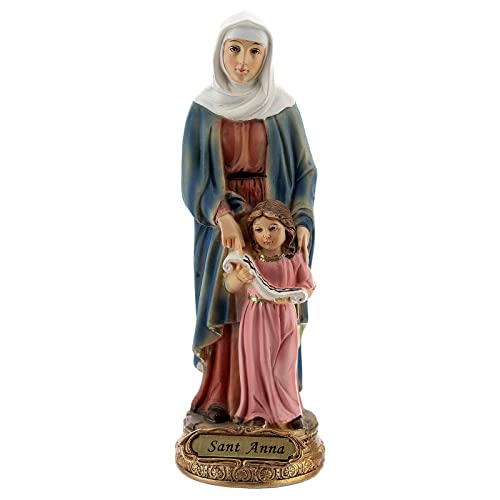 Holyart Statue aus Harz Heilige Anna mit Maria als Kind, 13 cm Holyart Statue aus Harz Heilige Anna mit Maria als Kind, 13 cm von Holyart