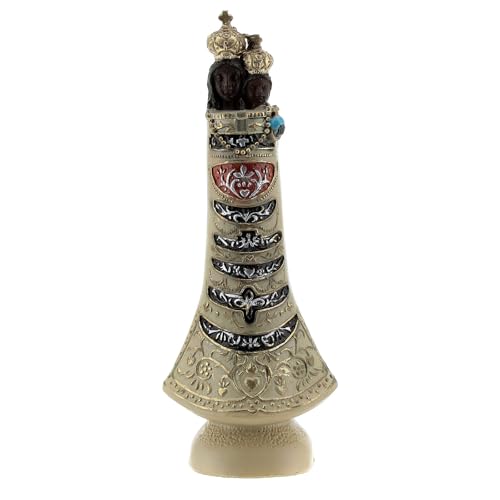 Statue aus Harz Schwarze Madonna von Loretto, 5x10x5 cm von Holyart