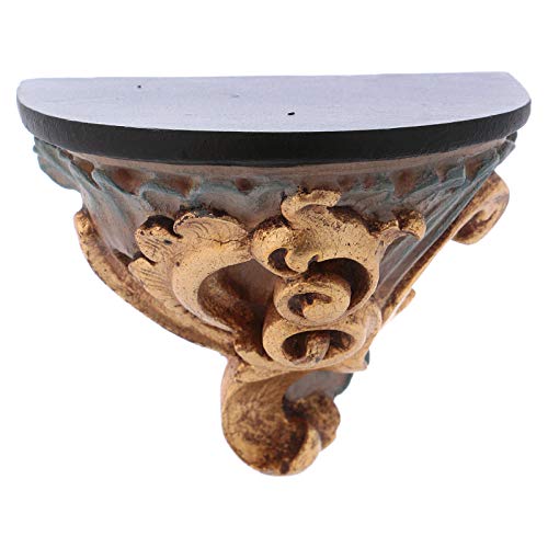 Wandkonsole Barock Stil Grödnertal Holz, 7 x 10 cm (2.76 x 3.94 inc.) von Holyart