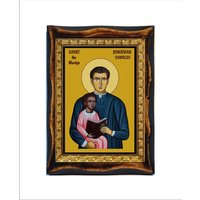 Jonathan Daniels - Saint Myrick Handgemachte Holz Ikone Auf Plakette Romanisch Katholisch, Home Decor Wand, Altar von Holyartstore