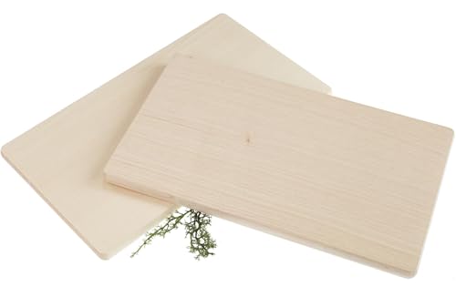 Frühstücksbrettchen 4er Set aus FSC® Ahorn Holz - 26 x 15 x 1,2 cm von Holz Frank