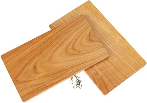 Frühstücksbrettchen 4er Set aus FSC® Kirsch Holz geölt - 26 x 15 x 1,2 cm von Holz Frank