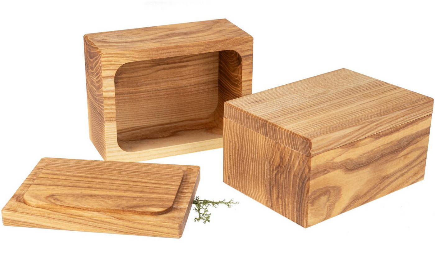 Holz Frank Butterdose Butterdose aus geöltem Eschenholz 14 x 10,5 x 8 cm - Butterglocke, Holz von Holz Frank