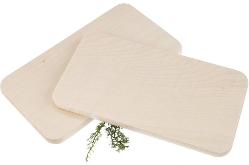 Holz Frank Frühstücksbrett Schneidebrett aus FSC® Ahorn Holz - 4er Set - 22,5 x 12,5 x 1,1 cm, Holz von Holz Frank