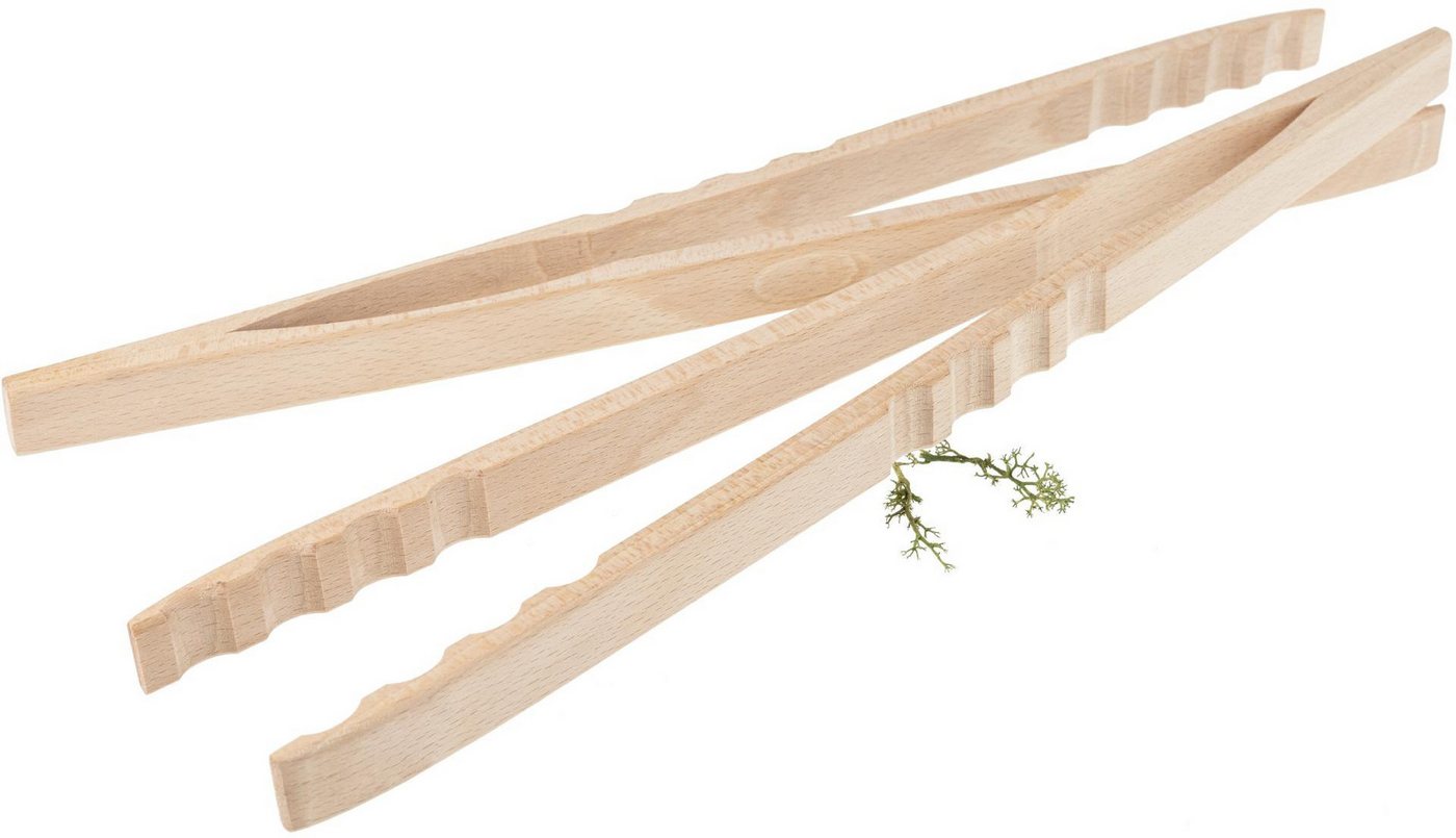 Holz Frank Grillzange Hochwertige Grillzange / Würstchenzange aus Buchen Holz - 39 cm von Holz Frank