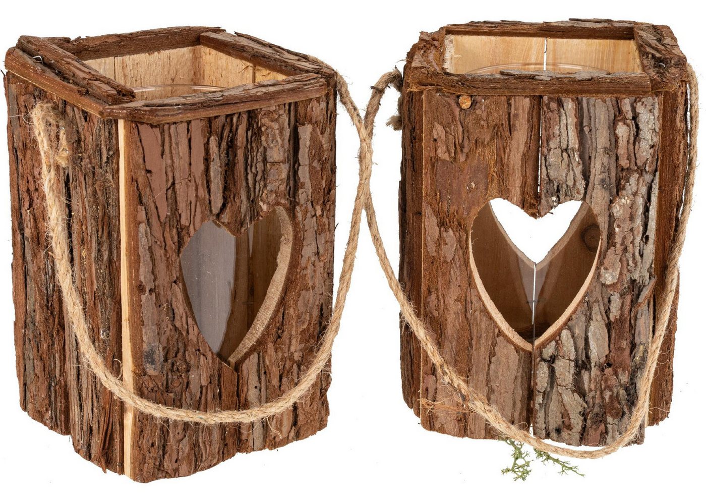 Holz Frank Kerzenlaterne Rustikale Holzlaterne mit Rinde & Herz-Ausschnitt – inkl. Glaszylinder Holz Frank Kerzenlaterne Rustikale Holzlaterne mit Rinde & Herz-Ausschnitt – inkl. Glaszylinder von Holz Frank