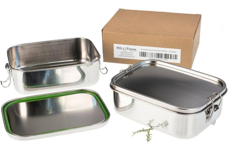Holz Frank Lunchbox Lunchbox 1200ml aus 316 Edelstahl – auslaufsicher & antibakteriell, Edelstahl, Premium 316 Edelstahl von Holz Frank