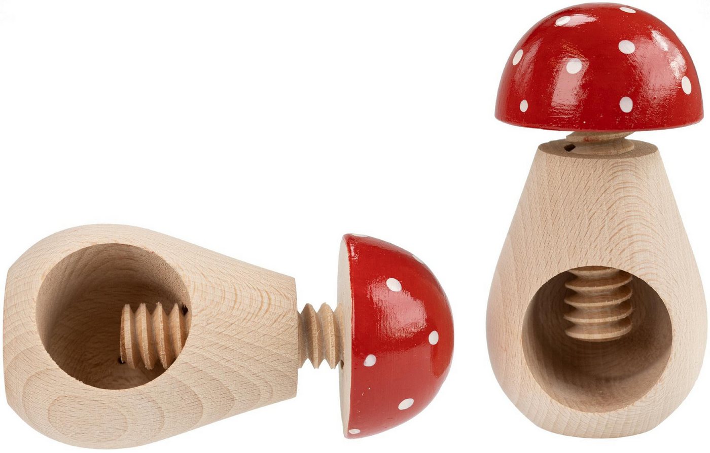 Holz Frank Nussknacker Nussschraube/Nussknacker aus Buche - Fliegenpilz Design von Holz Frank