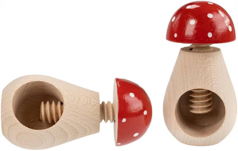 Holz Frank Nussknacker Nussschraube/Nussknacker aus Buche - Fliegenpilz Design von Holz Frank