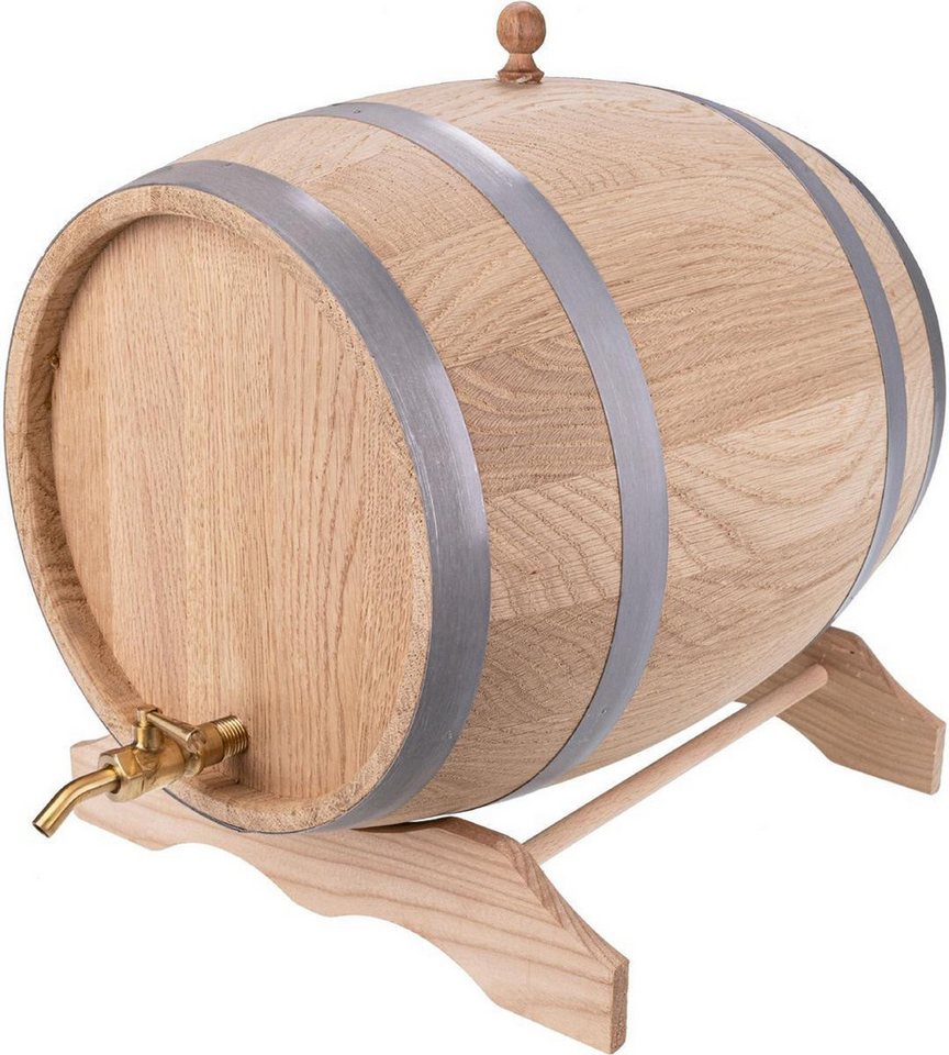 Holz Frank Schnapsglas Eichenfass 10L mit Messing-Zapfhahn - Schnapsfass ideal für Whisky, Eiche Holz Frank Schnapsglas Eichenfass 10L mit Messing-Zapfhahn - Schnapsfass ideal für Whisky, Eiche von Holz Frank