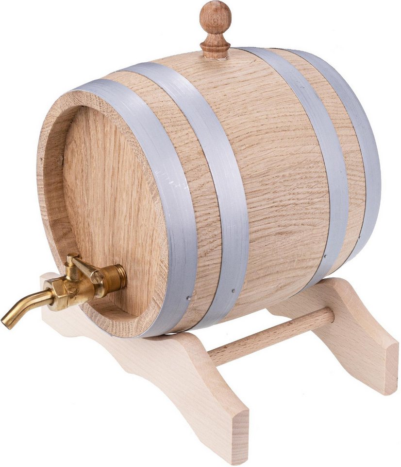 Holz Frank Schnapsglas Eichenfass 1L mit Messing Zapfhahn - Schnapsfass ideal für Whisky, Eiche Holz Frank Schnapsglas Eichenfass 1L mit Messing Zapfhahn - Schnapsfass ideal für Whisky, Eiche von Holz Frank