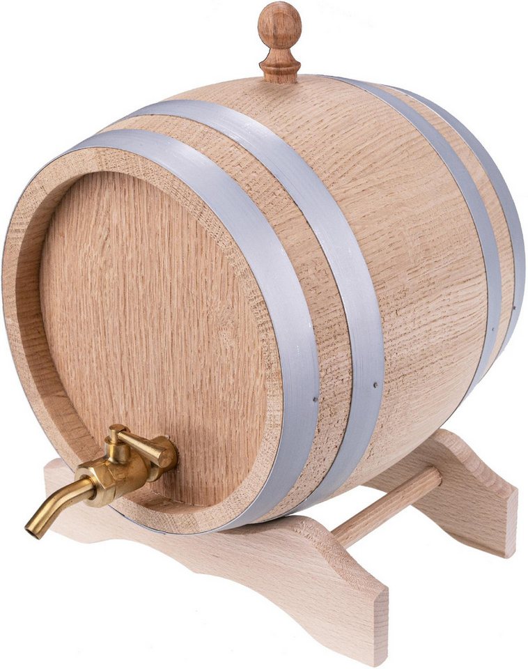 Holz Frank Schnapsglas Eichenfass 2L mit Messing-Zapfhahn - Schnapsfass ideal für Whisky, Eiche Holz Frank Schnapsglas Eichenfass 2L mit Messing-Zapfhahn - Schnapsfass ideal für Whisky, Eiche von Holz Frank