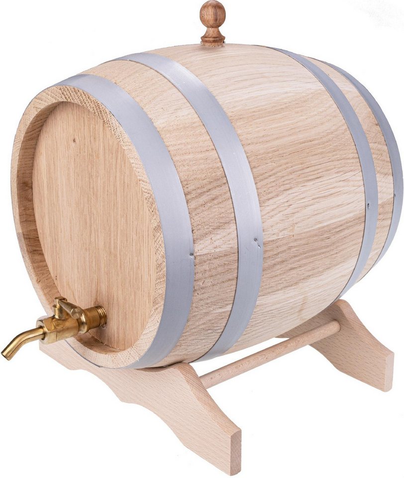 Holz Frank Schnapsglas Eichenfass 5L mit Messing-Zapfhahn - Schnapsfass ideal für Whisky, Eiche Holz Frank Schnapsglas Eichenfass 5L mit Messing-Zapfhahn - Schnapsfass ideal für Whisky, Eiche von Holz Frank