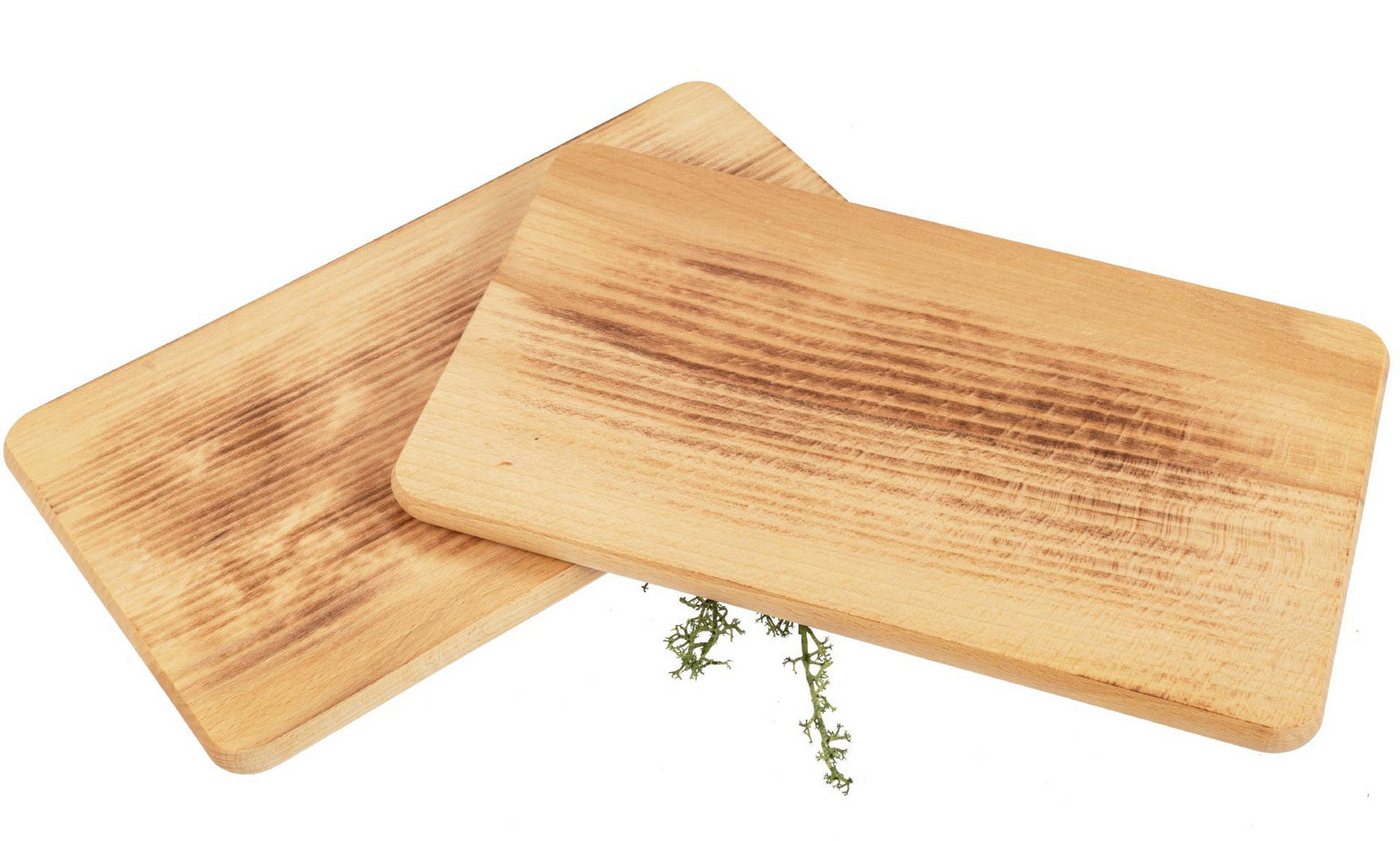 Holz Frank Schneidebrett BBQ Schneidebrett aus Buche geflammt und geölt - 26 x 15 x 1,2 cm, Holz, (1-St) von Holz Frank