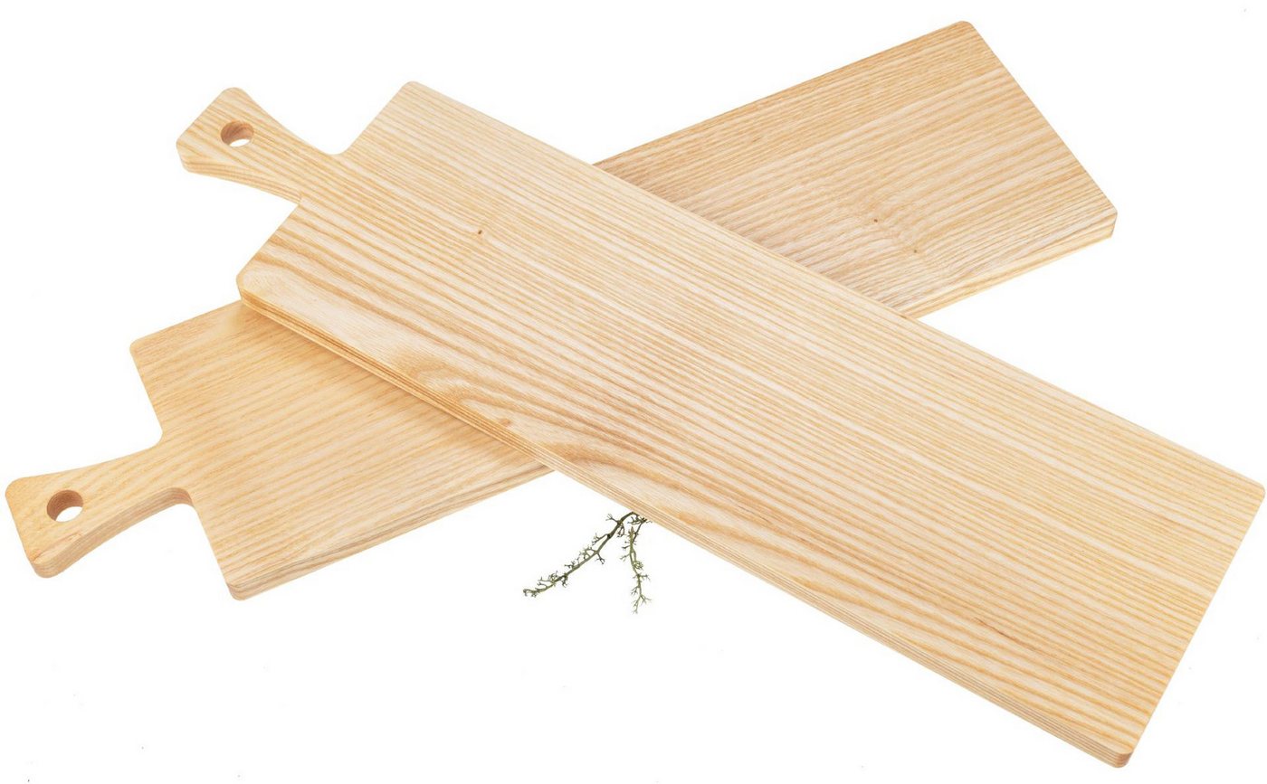 Holz Frank Schneidebrett Baguettebrett und Tapasbrett aus FSC® Esche geölt - 55 x 15 x 1,5 cm, Holz, (1-St) von Holz Frank