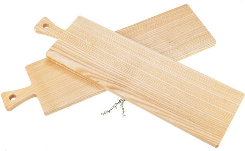 Holz Frank Schneidebrett Baguettebrett und Tapasbrett aus FSC® Esche geölt - 55 x 15 x 1,5 cm, Holz, (1-St) von Holz Frank