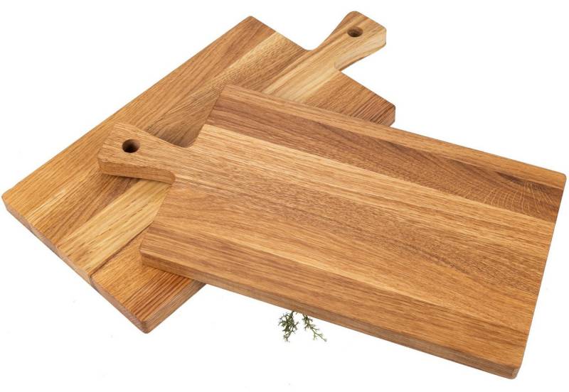 Holz Frank Schneidebrett Schneidebrett mit Griff aus Eiche geölt - Servierbrett 40 x 20 x 2 cm, Holz, (1-St) von Holz Frank