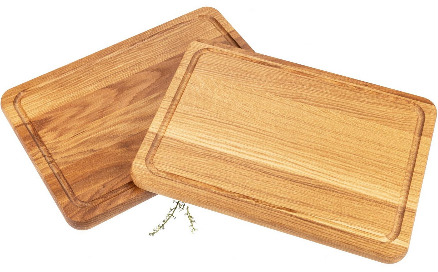 Holz Frank Schneidebrett Schneidebrett mit Saftrille aus Eiche geölt - 35 x 25 x 2,1 cm, Holz, (1-St) von Holz Frank