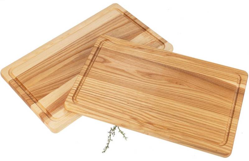 Holz Frank Schneidebrett Schneidebrett mit Saftrille aus geölter Esche FSC® - 40 x 25 x 2 cm, Holz, (1-St) von Holz Frank