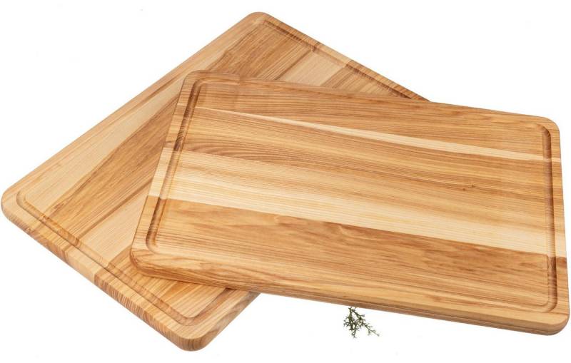 Holz Frank Schneidebrett Schneidebrett mit Saftrille aus geölter Kern Esche 45 x 30 x 2,1 cm, Holz, (1-St) von Holz Frank