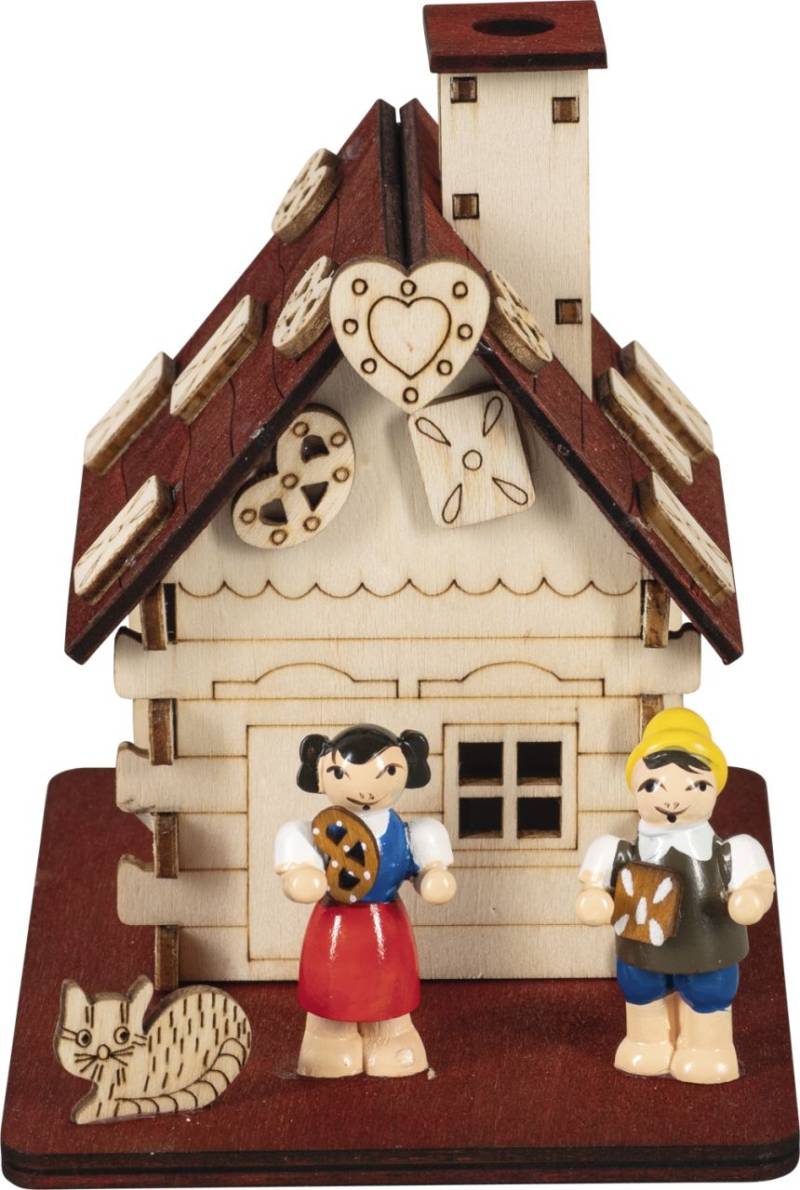 HGD Räucherhaus Hänsel und Gretel 12 x 8,5 x 11 cm von Holz-Glas-Design