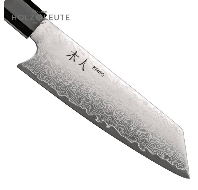KIHITO Damastmesser Küchenmesser 13 cm Damast, Kochmesser, scharf, lange Schnitthaltigkeit, Ebenholz Griff von KIHITO