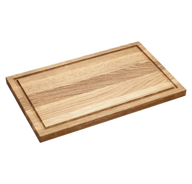 Holz-Leute Schneidebrett Arbeitsbrett 40 x 25 cm rechteckig, Holz, Holz, Eiche, Hackbrett, Saftrille, hergestellt in Bayern von Holz-Leute