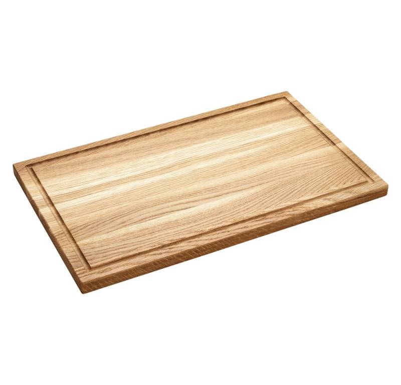 Holz-Leute Schneidebrett Arbeitsbrett 50 x 30 cm rechteckig, Eiche, Holz, Eiche, Hackbrett, Saftrille, hergestellt in Bayern von Holz-Leute