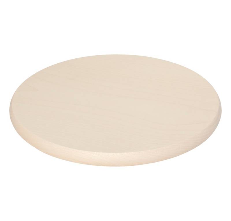 Holz-Leute Schneidebrett Brotzeitbrett rund Ø 22 cm Ahorn, Holz, Schinkentelller Holzteller Frühstücksbrettchen Servierbrett von Holz-Leute