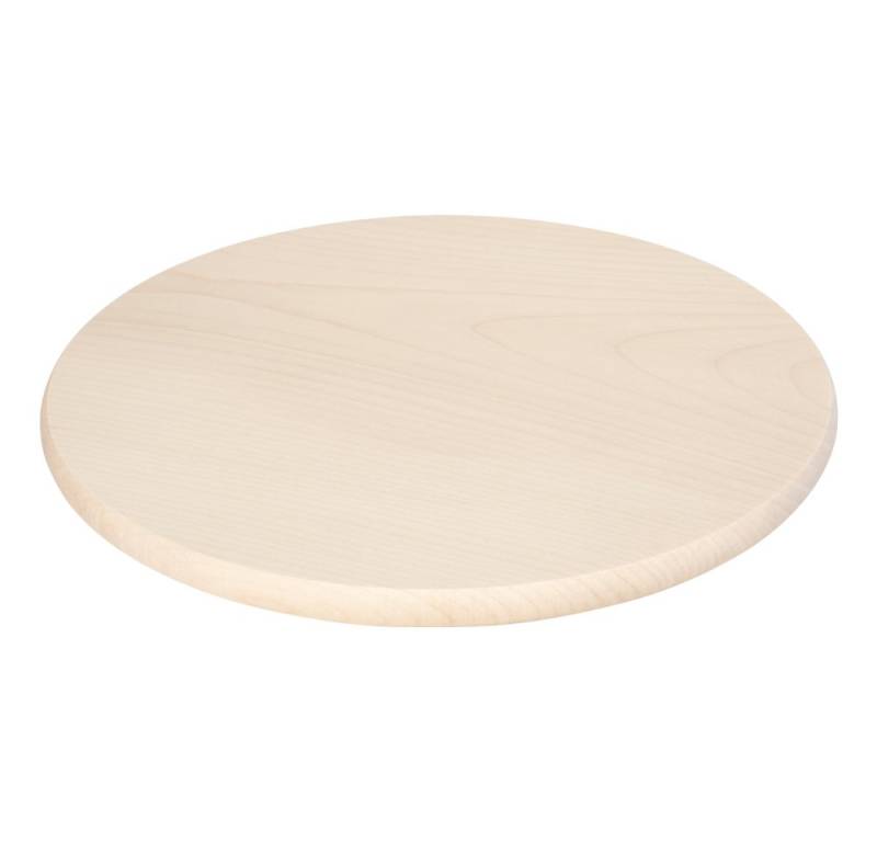 Holz-Leute Schneidebrett Brotzeitbrett rund Ø 30 cm Ahorn, Holz, Schinkentelller Holzteller Frühstücksbrettchen Servierbrett von Holz-Leute
